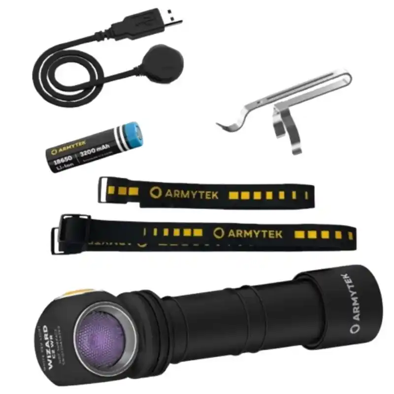 Lampe 1100 Lm White & Ultraviolet LED Wizard C2 WUV - ARMYTEK F08901UF Meilleure Qualité